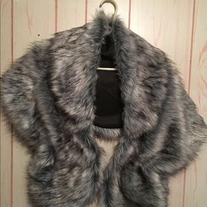 Faux fur shawl